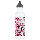 Bouteille D'eau En Acier Inoxydable Monogramme de peinture rose et noire (Droite)