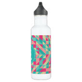 Bouteille D'eau En Acier Inoxydable Monogramme triangulaire rose Turquoise (Droite)