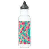 Bouteille D'eau En Acier Inoxydable Monogramme triangulaire rose Turquoise (Gauche)