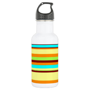 Bouteille D'eau En Acier Inoxydable Motif de bande coloré Customisé Designer