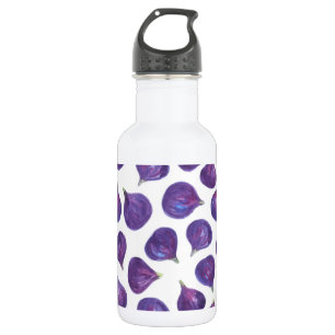 Bouteille D'eau En Acier Inoxydable Motif de figues aquarelle