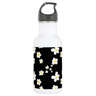 Bouteille D'eau En Acier Inoxydable Motif de marguerite tendance noir jaune blanc, mod