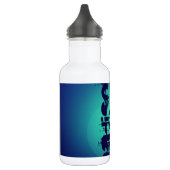 Bouteille D'eau En Acier Inoxydable Motif de nom personnalisé sur Aqua Blue Arrière - (Gauche)