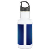 Bouteille D'eau En Acier Inoxydable Motif de nom personnalisé sur Aqua Blue Arrière - (Dos)