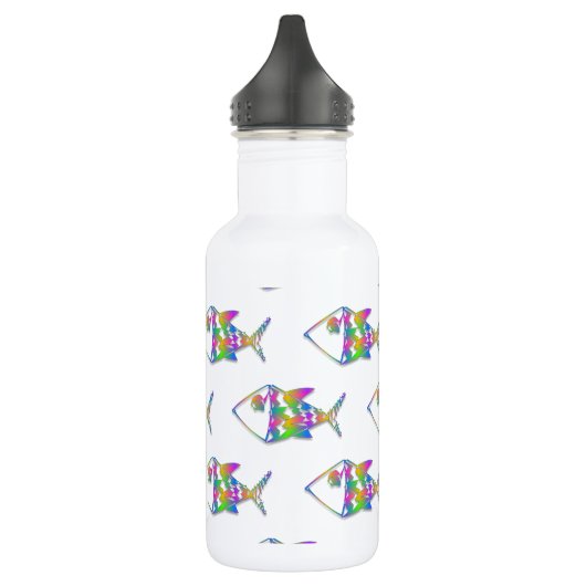 Bouteille D'eau En Acier Inoxydable Motif de poisson Abstrait (Gauche)