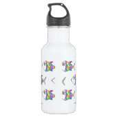 Bouteille D'eau En Acier Inoxydable Motif de poisson Abstrait (Dos)