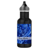 Bouteille D'eau En Acier Inoxydable Motif de snowflake numérique bleu (Droite)