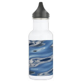 Bouteille D'eau En Acier Inoxydable motif d'eau bleu cool (Gauche)