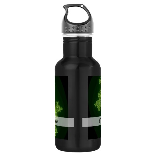 Bouteille D'eau En Acier Inoxydable Motif fractal numérique vert (Dos)
