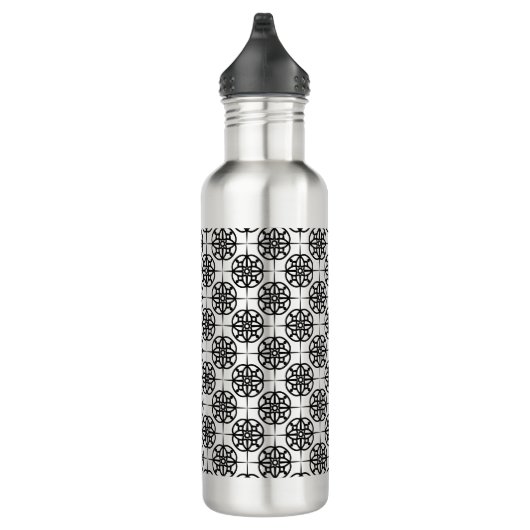 Bouteille D'eau En Acier Inoxydable Motif géométrique Vibe rétro classique (Droite)