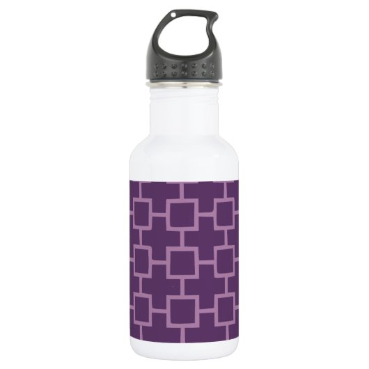 Bouteille D'eau En Acier Inoxydable Motif géométrique violet (Devant)