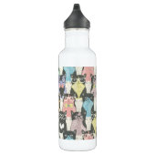 Bouteille D'eau En Acier Inoxydable Motif mignon de chats de hippie (Droite)