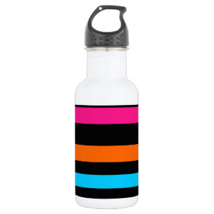 Bouteille D'eau En Acier Inoxydable Motif Rayures Néon