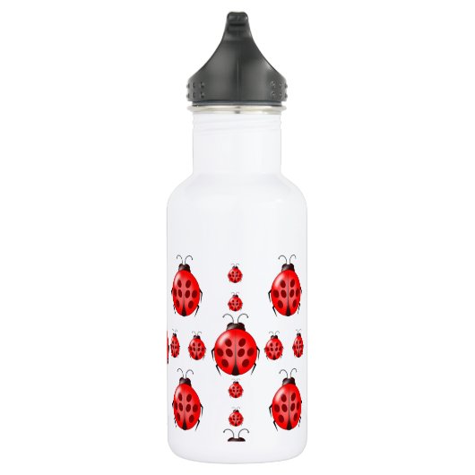 Bouteille D'eau En Acier Inoxydable Motif Red Ladybug (Droite)
