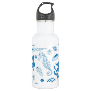Bouteille D'eau En Acier Inoxydable Motif sans joint avec coquillages