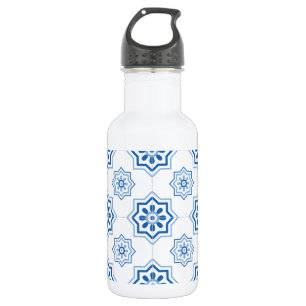 Bouteille D'eau En Acier Inoxydable Motif vintage de tuile d'Azulejo de Portugais