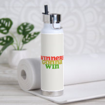 Bouteille d'eau en acier inoxydable motivante