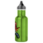 Bouteille D'eau En Acier Inoxydable Motocross vert au néon (Droite)