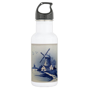 Bouteille D'eau En Acier Inoxydable Moulin blanc blanc blanc vintage