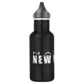 Bouteille D'eau En Acier Inoxydable Natif New Yorkais noir (Gauche)