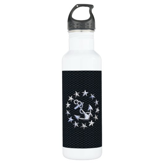 Bouteille D'eau En Acier Inoxydable Nautique Yacht Drapeau Chrome Ensigne sur Grille I (Devant)