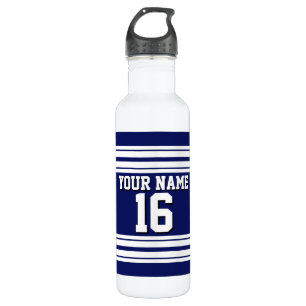 Bouteille D'eau En Acier Inoxydable Navy Blue White Team