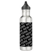 Bouteille D'eau En Acier Inoxydable New York Motif Grey (Droite)