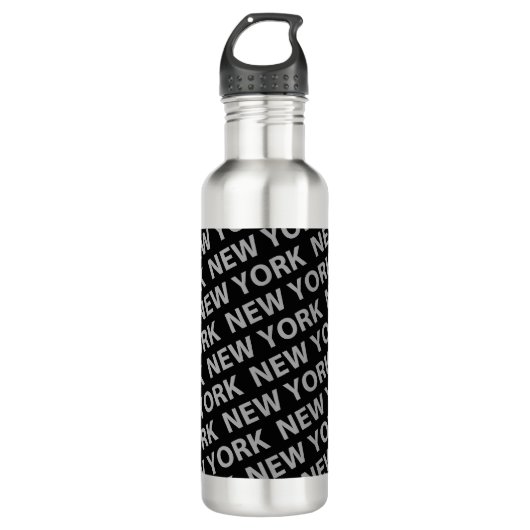 Bouteille D'eau En Acier Inoxydable New York Motif Grey (Devant)