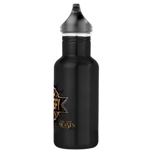 Bouteille D'eau En Acier Inoxydable Noir & Or Stupefy Spell Graphisme (Droite)