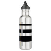 Bouteille D'eau En Acier Inoxydable Nom ou initiaux et bandes de tissage modernes (Droite)