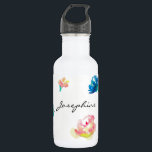Bouteille D'eau En Acier Inoxydable Nom personnalisé, Boho Flower aquarelle peinture<br><div class="desc">Restez hydratés dans le style avec notre nom personnalisé, Boho Flower Painting Bouteille d'eau en acier inoxydable. Cette bouteille d'eau chic allie fonctionnalité et atmosphère personnalisée, avec un extérieur décoré avec style et des fleurs de style boho peintes dans des aquarelles vibrantes. C'est l'accessoire parfait pour ceux qui apprécient l'art...</div>