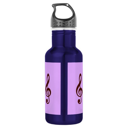 Bouteille D'eau En Acier Inoxydable Note musicale violette (Dos)