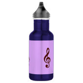 Bouteille D'eau En Acier Inoxydable Note musicale violette (Droite)