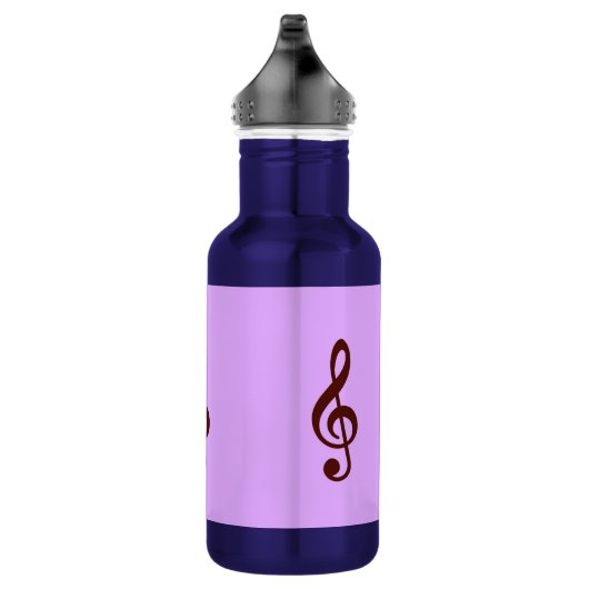 Bouteille D'eau En Acier Inoxydable Note musicale violette (Droite)