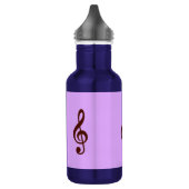 Bouteille D'eau En Acier Inoxydable Note musicale violette (Gauche)