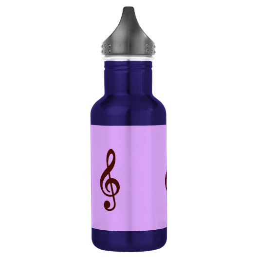 Bouteille D'eau En Acier Inoxydable Note musicale violette (Gauche)