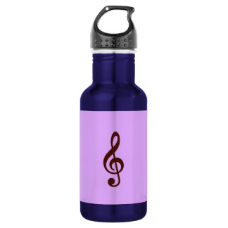 Bouteille D'eau En Acier Inoxydable Note musicale violette