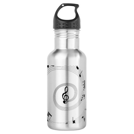 Bouteille D'eau En Acier Inoxydable Notes musicales (Devant)