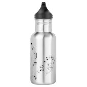 Bouteille D'eau En Acier Inoxydable Notes musicales (Droite)