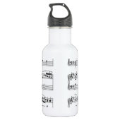 Bouteille D'eau En Acier Inoxydable notes musicales (Dos)
