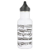 Bouteille D'eau En Acier Inoxydable Notes musicales noires et blanches (Droite)
