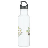 Bouteille D'eau En Acier Inoxydable Nuage de mot de père (Dos)