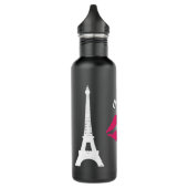 Bouteille D'eau En Acier Inoxydable Ooh la la ! (Noir mat) (Gauche)