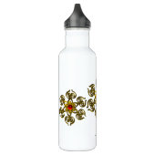 Bouteille D'eau En Acier Inoxydable OR ROSE RUBY, Blanc (Gauche)