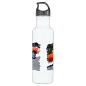 Bouteille D'eau En Acier Inoxydable Orange Nova Art numérique des années 1970 (Dos)