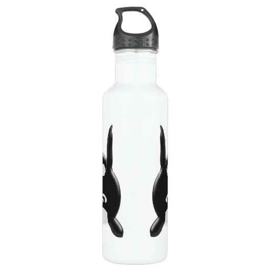 Bouteille D'eau En Acier Inoxydable Orca Design Ajoutez Juste Un Nom (Dos)
