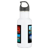Bouteille D'eau En Acier Inoxydable Orlando, Miami, South Beach Collage (Dos)