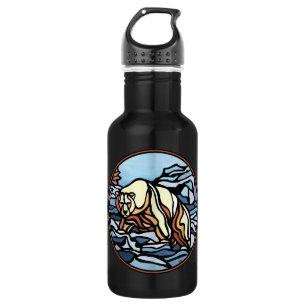 Bouteille D'eau En Acier Inoxydable Ours polaire Art Ours natif Art Ours natif