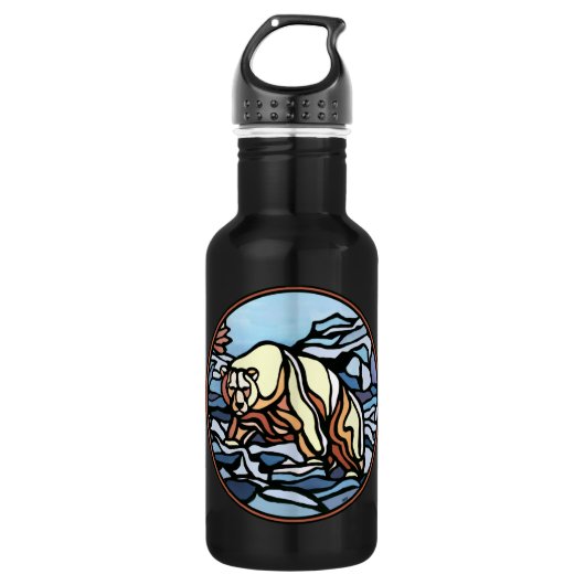 Bouteille D'eau En Acier Inoxydable Ours polaire Art Ours natif Art Ours natif (Devant)