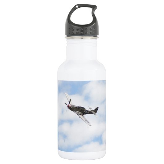 Bouteille D'eau En Acier Inoxydable P51 Mustang En Vol (Devant)